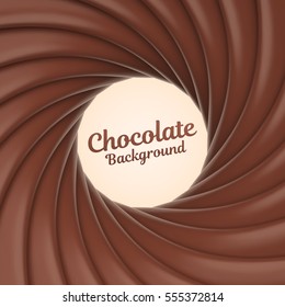 Chocolate swirl background with place for your content.