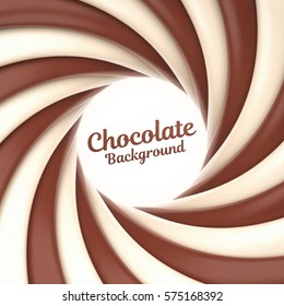 Chocolate swirl background with place for your content.