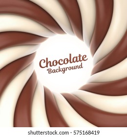 Chocolate swirl background with place for your content.