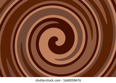 Chocolate swirl background. Vector Illustration