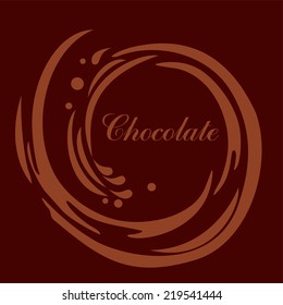 Chocolate swirl background. Vector Illustration 