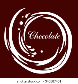 Chocolate swirl background. Vector Illustration