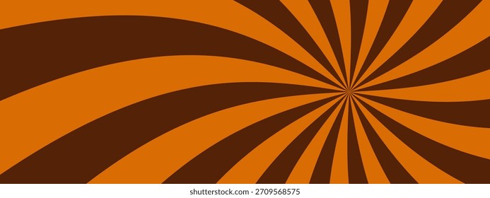 Chocolate redemoinho doce padrão com textura de caramelo e vetor retro bg. Fundo de estouro espiral abstrato cria movimento de vórtice para o design doce.