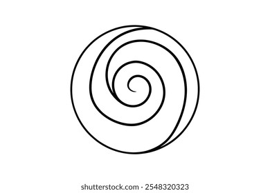 Chocolate swirl icon line art vector illustration outline design