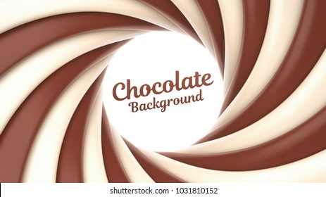 Chocolate swirl vector background