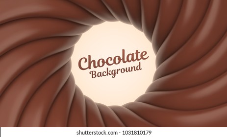 Chocolate swirl vector background