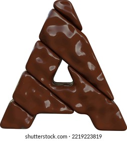 Chocolate symbol made from diagonal bars. letter a