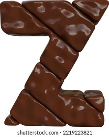Chocolate symbol made from diagonal bars. letter z