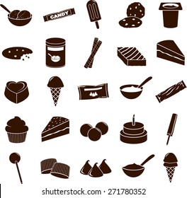 chocolate symbols set