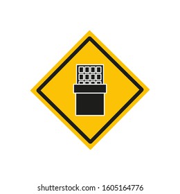 Chocolate tablet icon vector, formed with simple shapes