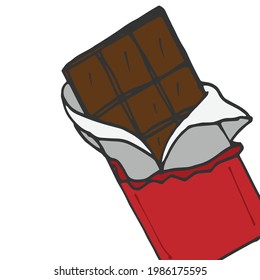 Chocolate Temptation Closeup: Immerse yourself in the richness of this closeup concept, showcasing a luscious chocolate bar on a pristine white backdrop. An irresistible visual treat