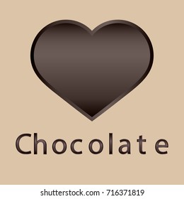 chocolate text design. Vector background 