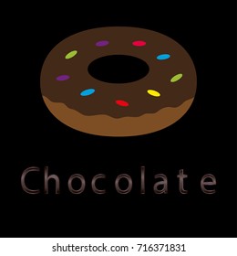 chocolate text design. Vector background 