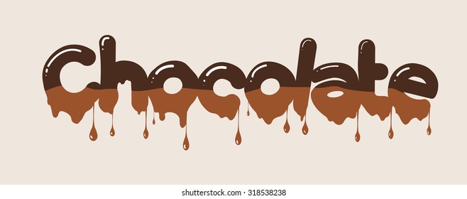 Chocolate Text Made Of Chocolate Vector