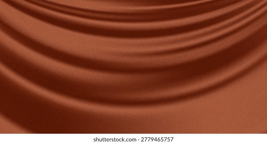 Chocolate texture background, mousse waves and swirls abstract wavy pattern. Satin choco brown waves, dark cream, smooth soft flow ripples, horizontal backdrop, Realistic 3d vector illustration