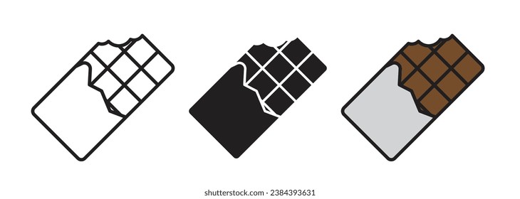 Chocolate thin line vector icon.eps illustration