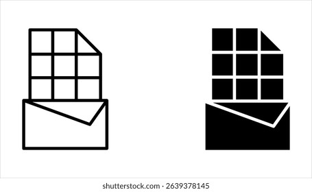 Chocolate thin line vector icon set. illustration  isolated on white background.