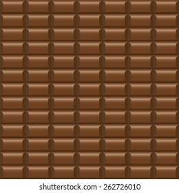 Chocolate tile - seamless vector background.