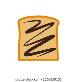 Chocolate toast icon. Vector illustration.