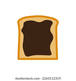 Chocolate toast icon. Vector illustration.