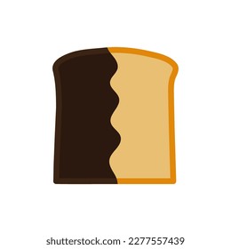 Chocolate toast icon. Vector illustration.