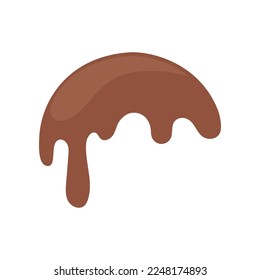 Chocolate topping for creating your own ice cream. Chocolate topping cartoon illustration. Summer, sundae concept