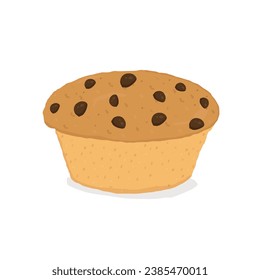 Pastel de aleta de chocolate con tope. Ilustración vectorial