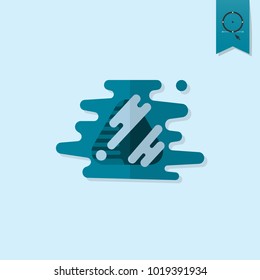Chocolate Truffle Candy. Dessert Icon in Simple, Minimalistic and Modern Flat Design Style for Candy Shop. Monochrome color