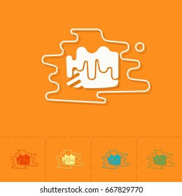 Chocolate Truffle Candy. Dessert Icon in Simple, Minimalistic and Modern Flat Design Style for Candy Shop. Colorful