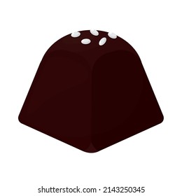 chocolate truffle icon on white background