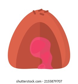 chocolate truffle icon on white background