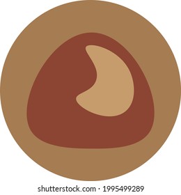 Chocolate truffle, illustration, on a white background.