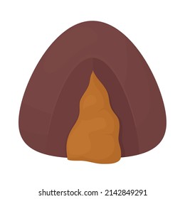chocolate truffle on white background