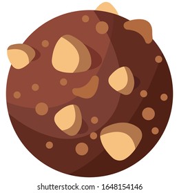 chocolate  truffle Simple Illustration Clip Art Vector