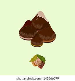 chocolate truffles cocoa beans