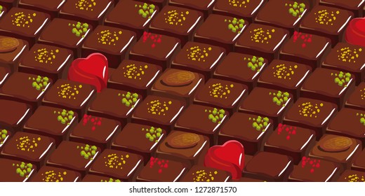 Chocolate truffles illustration