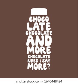 Chocolate typography design for t shirt