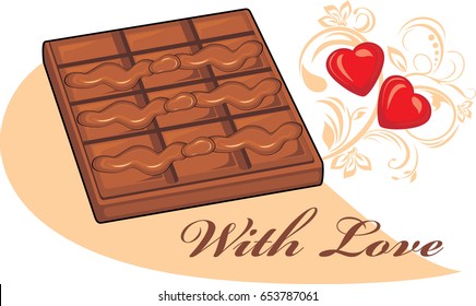 Chocolate for Valentine Day. Vector