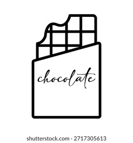 Chocolate ícone do dia dos namorados modelos de design vetorial simples e moderno