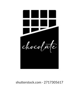 Plantillas de diseño de Vector de icono de San Valentín de chocolate simples y modernas