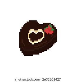 chocolate valentine love pixel art