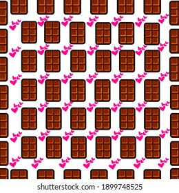 Schokoladenvibe nahtlose Vektorgrafik