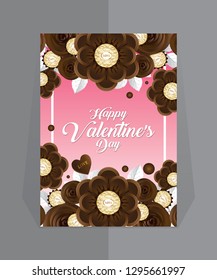 Chocolate valentine's day background