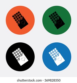 Chocolate - Valentine's Day vector icon