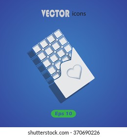 Chocolate - Valentine's Day vector icon
