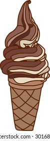 Chocolate and Vanilla Ice cream