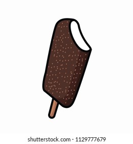Chocolate Vanilla Icecream Cartoon