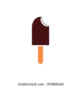 Chocolate and vanilla ice-cream icon vector illustration