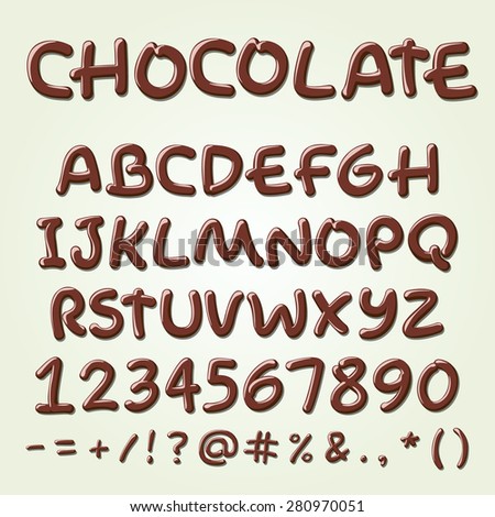 Chocolate Vector Alphabet Sweet ABC Letters Stock Vector (Royalty Free ...