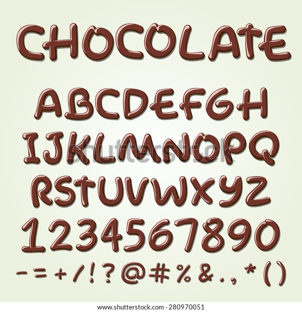 Chocolate Vector Alphabet Sweet Abc Letters Stock Vector (Royalty Free ...